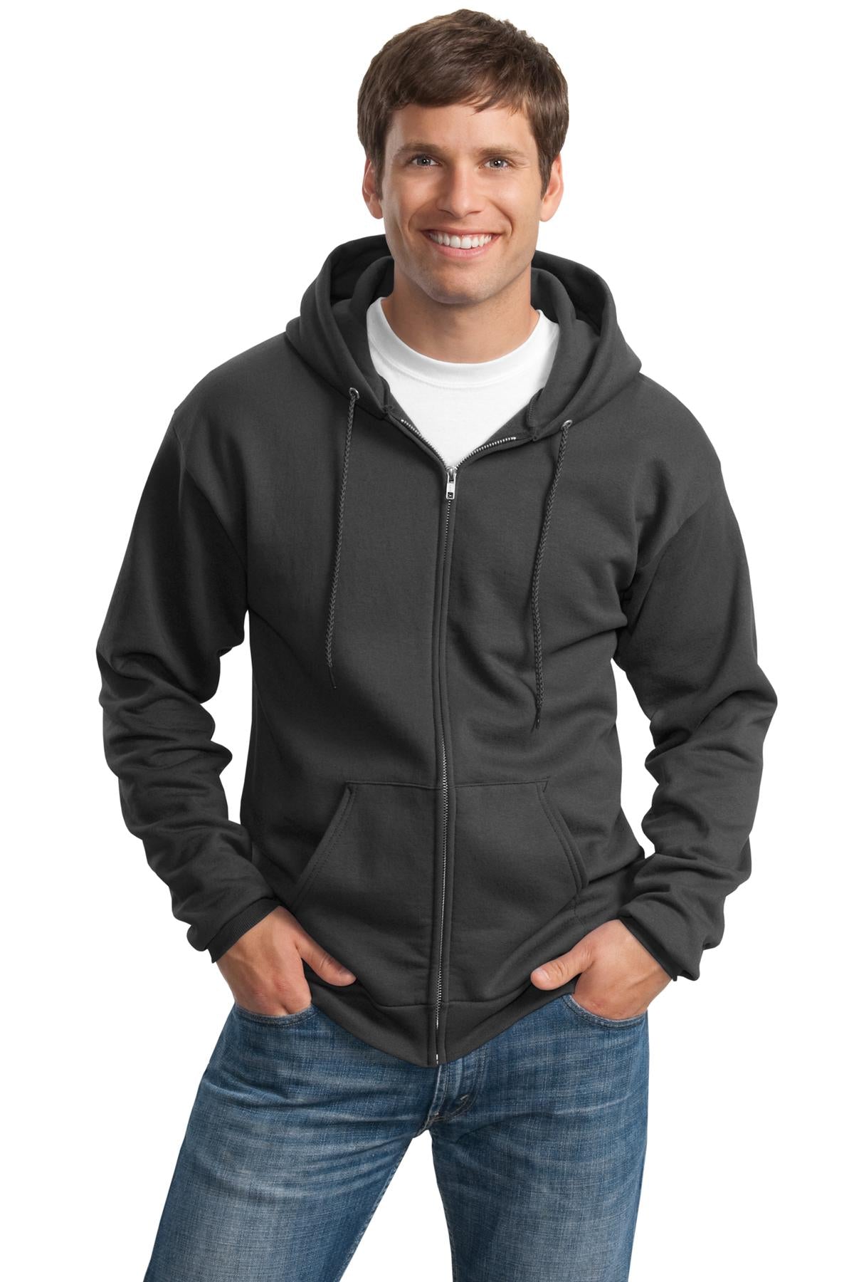 Port & Company? Tall Essential Fleece Full-Zip Hooded Sweatshirt. PC90ZHT