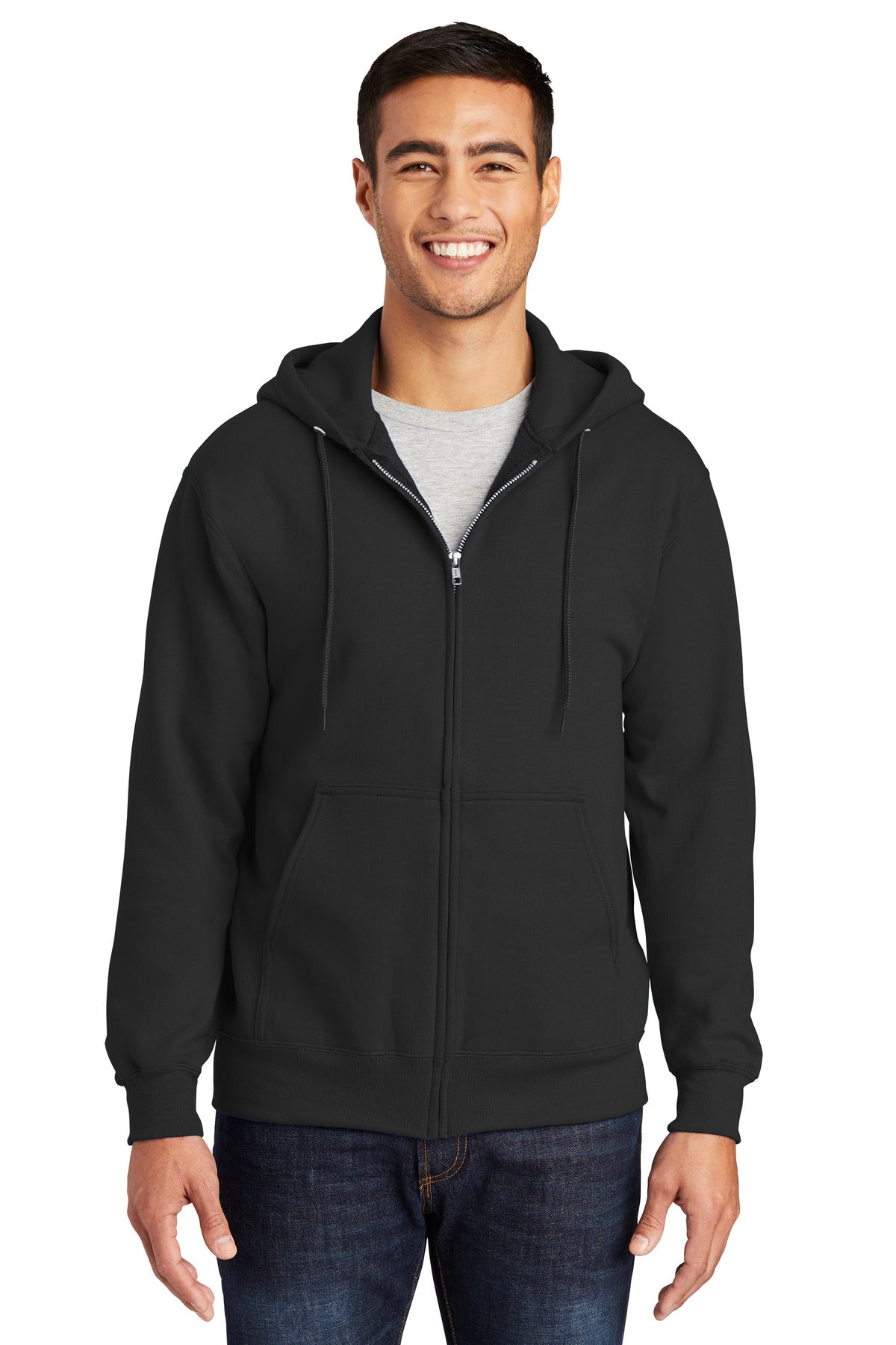 Port & Company? Tall Essential Fleece Full-Zip Hooded Sweatshirt. PC90ZHT