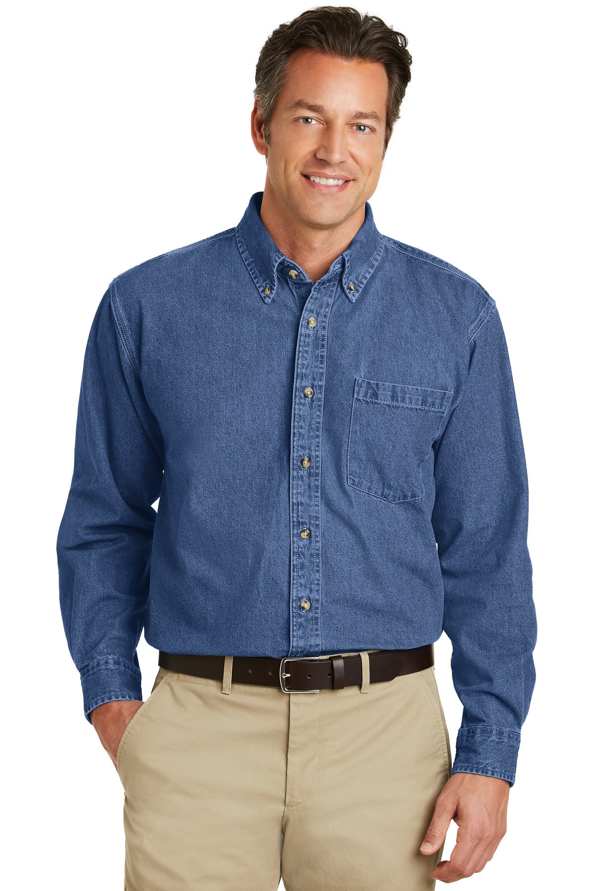 Port Authority? Heavyweight Denim Shirt. S100