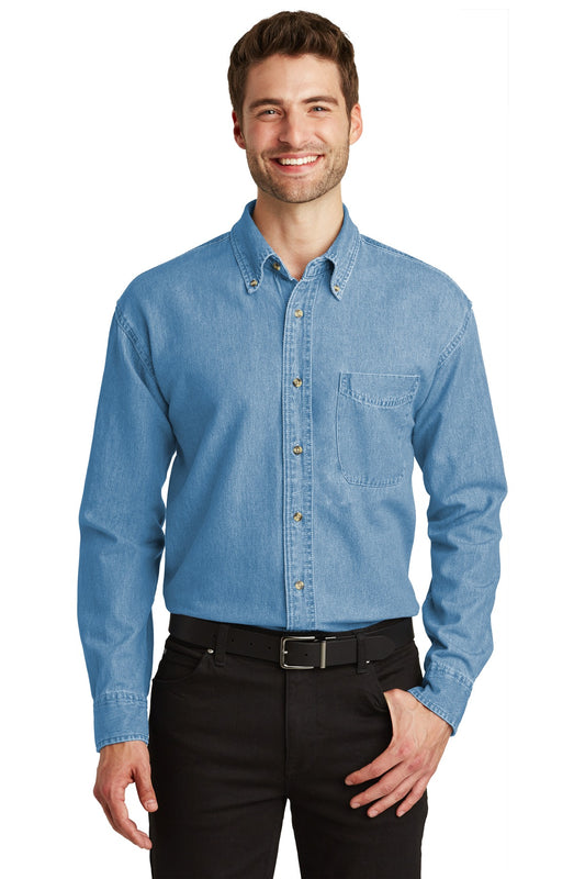 Port Authority? Long Sleeve Denim Shirt. S600