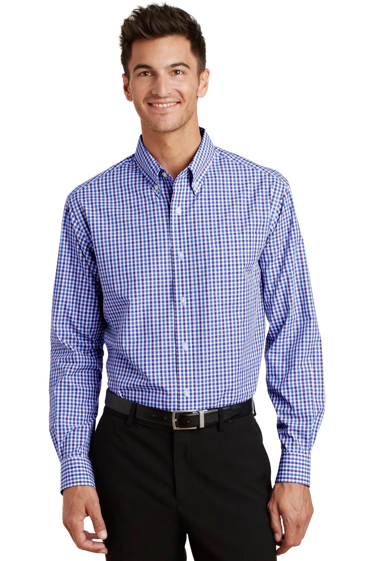 Port Authority? Long Sleeve Gingham Easy Care Shirt. S654