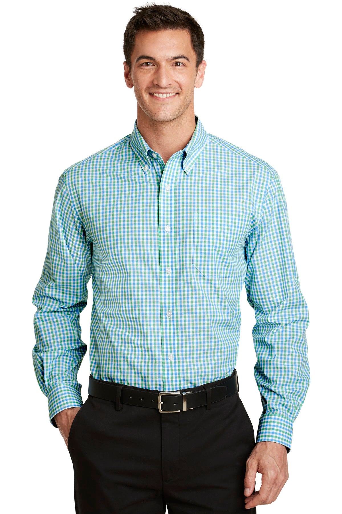 Port Authority? Long Sleeve Gingham Easy Care Shirt. S654