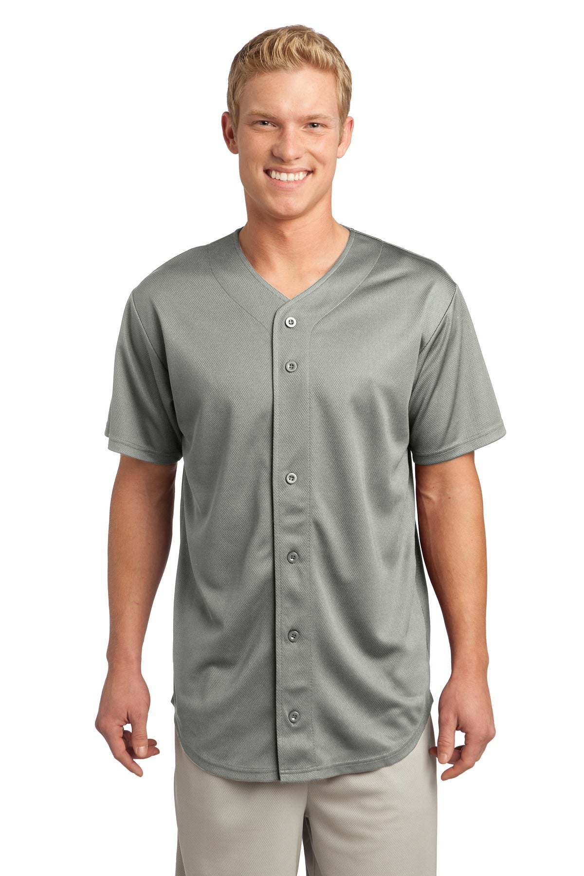 Sport-Tek? PosiCharge? Tough Mesh Full-Button Jersey. ST220