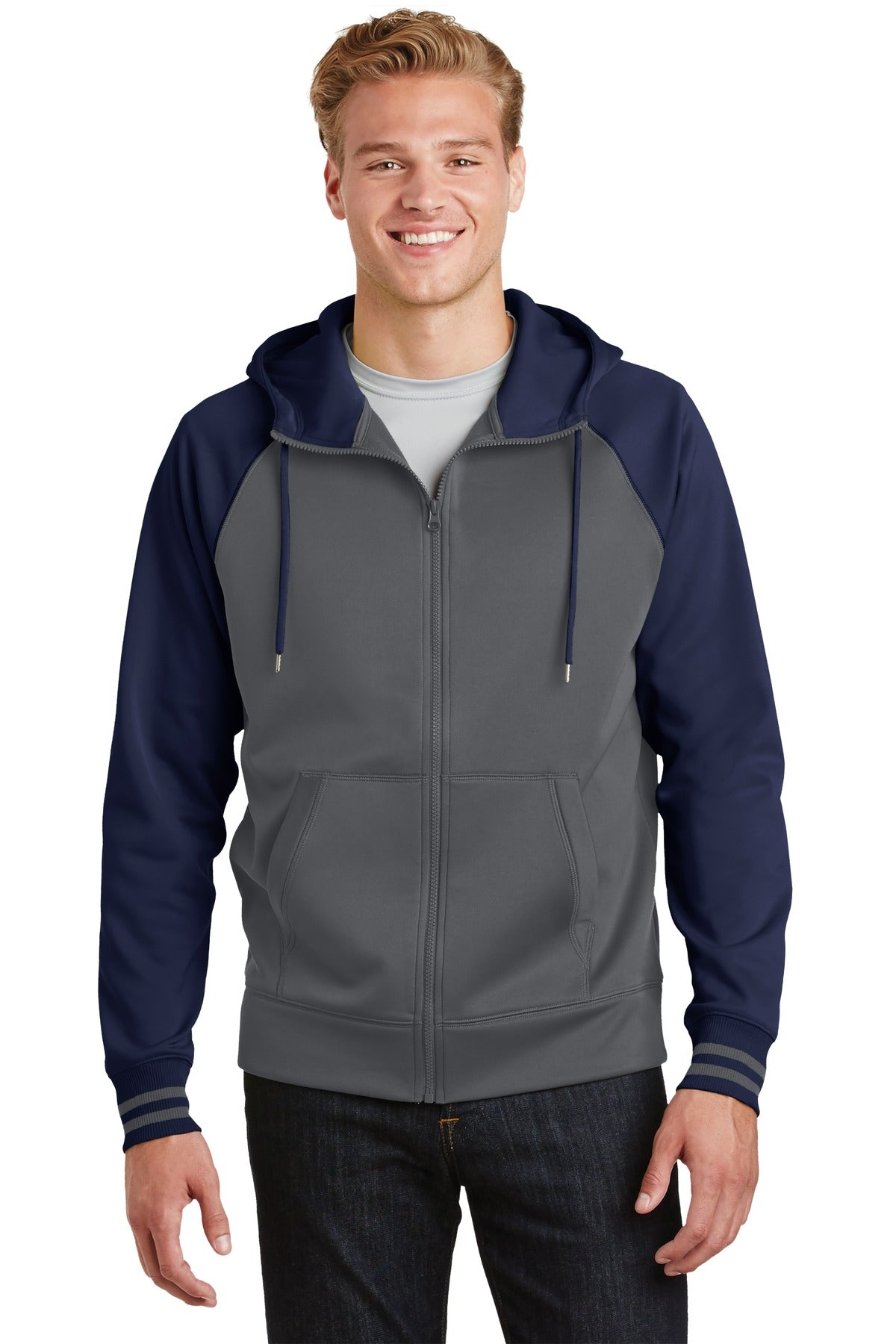 Sport-Tek? Sport-Wick? Varsity Fleece Full-Zip Hooded Jacket. ST236