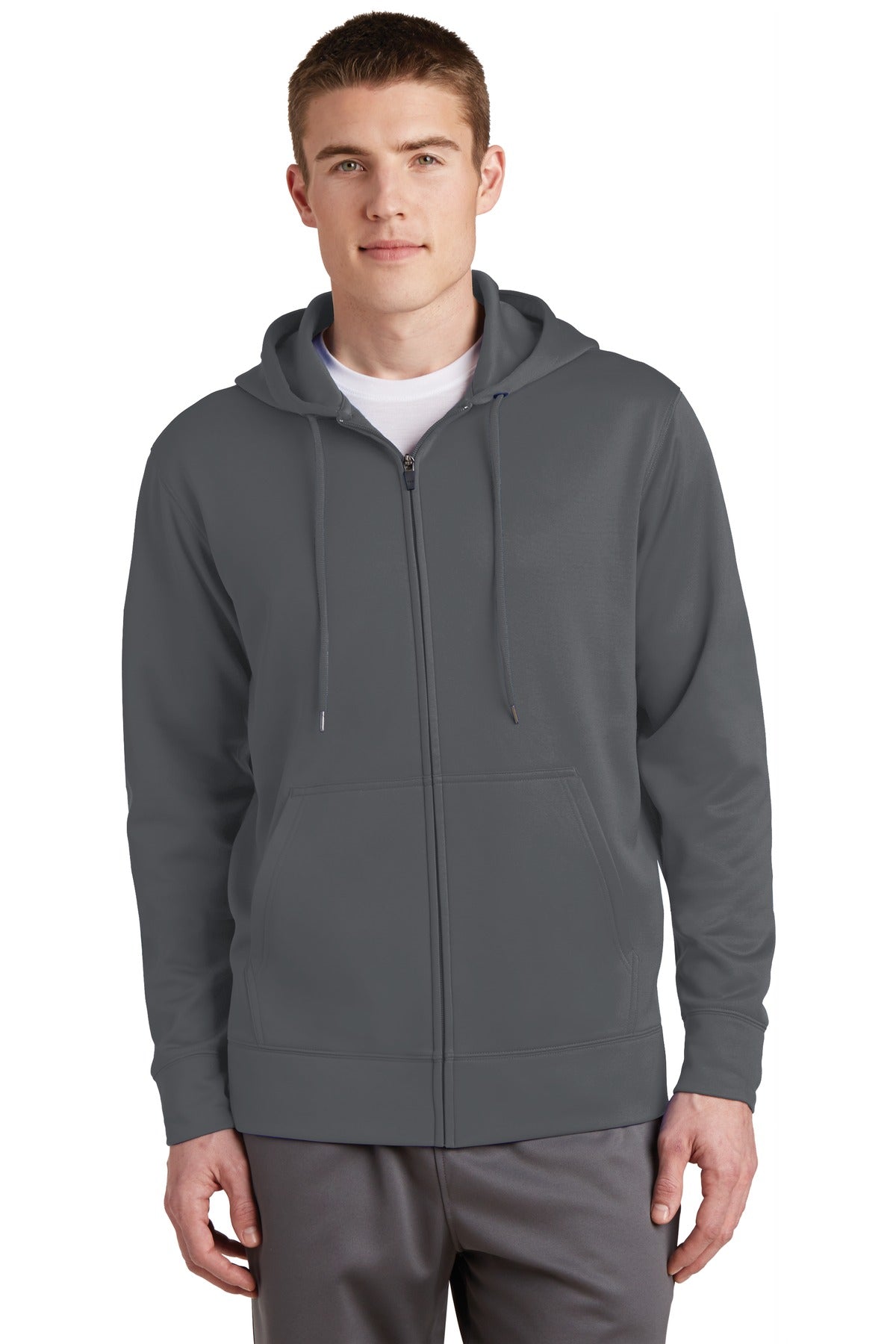 Sport-Tek? Sport-Wick? Fleece Full-Zip Hooded Jacket.  ST238