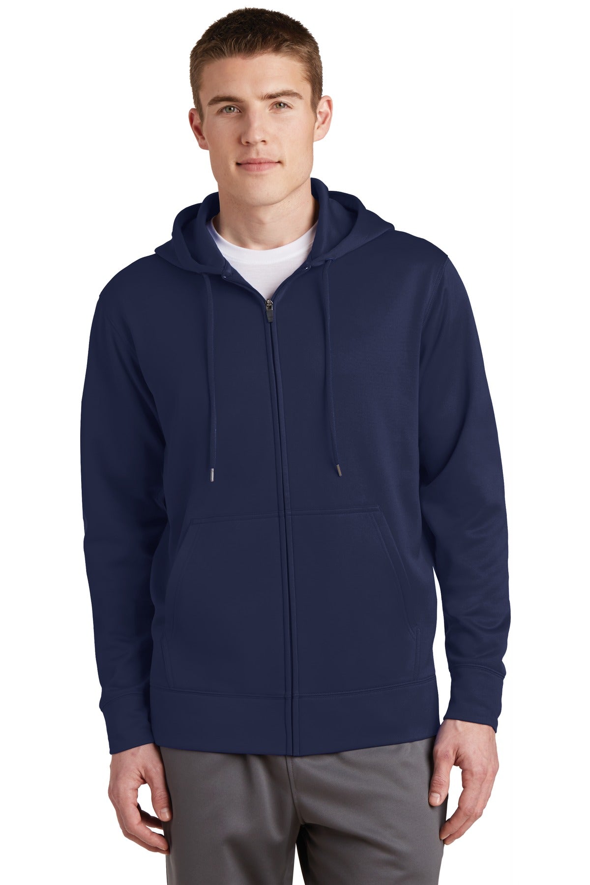 Sport-Tek? Sport-Wick? Fleece Full-Zip Hooded Jacket.  ST238