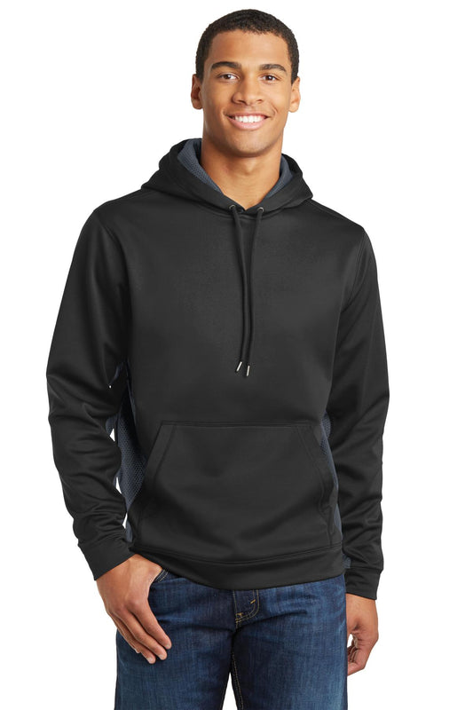 Sport-Tek? Sport-Wick? CamoHex Fleece Colorblock Hooded Pullover. ST239