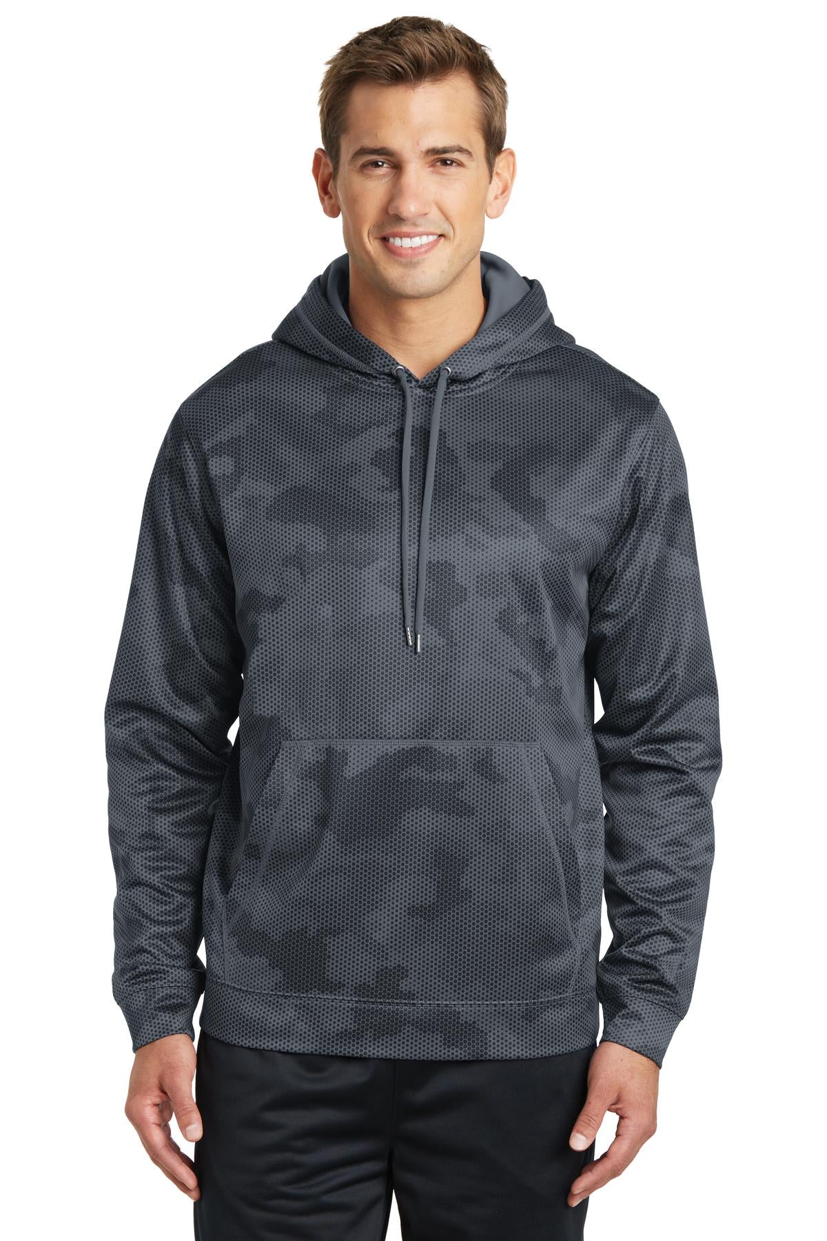 Sport-Tek? Sport-Wick? CamoHex Fleece Hooded Pullover. ST240