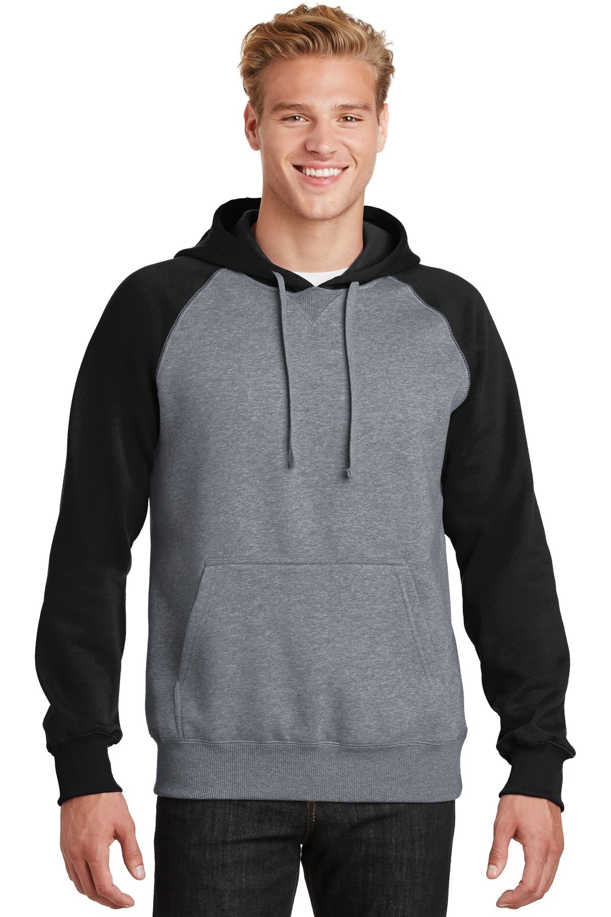 Sport-Tek? Raglan Colorblock Pullover Hooded Sweatshirt. ST267