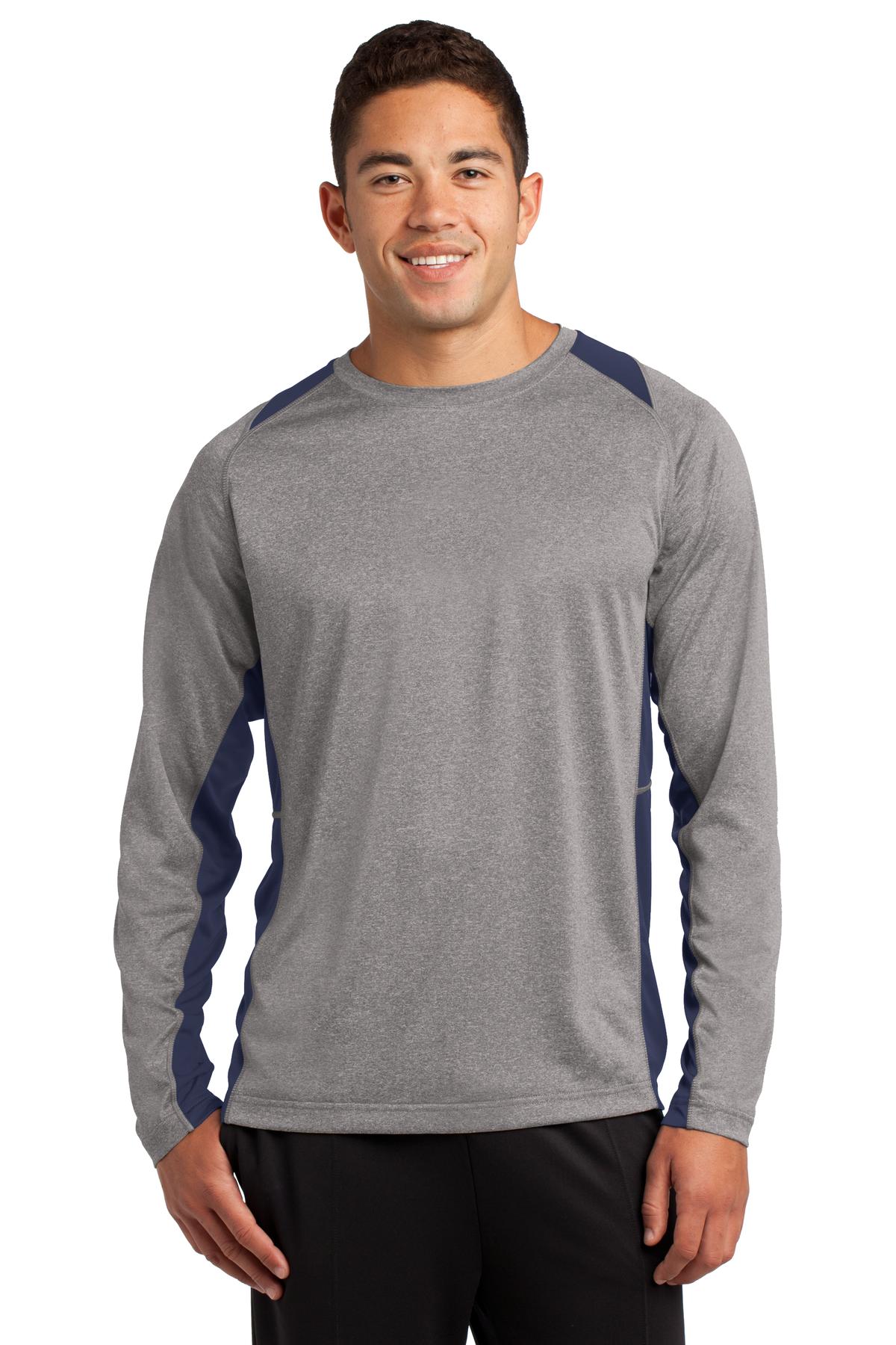 Sport-Tek? Long Sleeve Heather Colorblock Contender? Tee. ST361LS