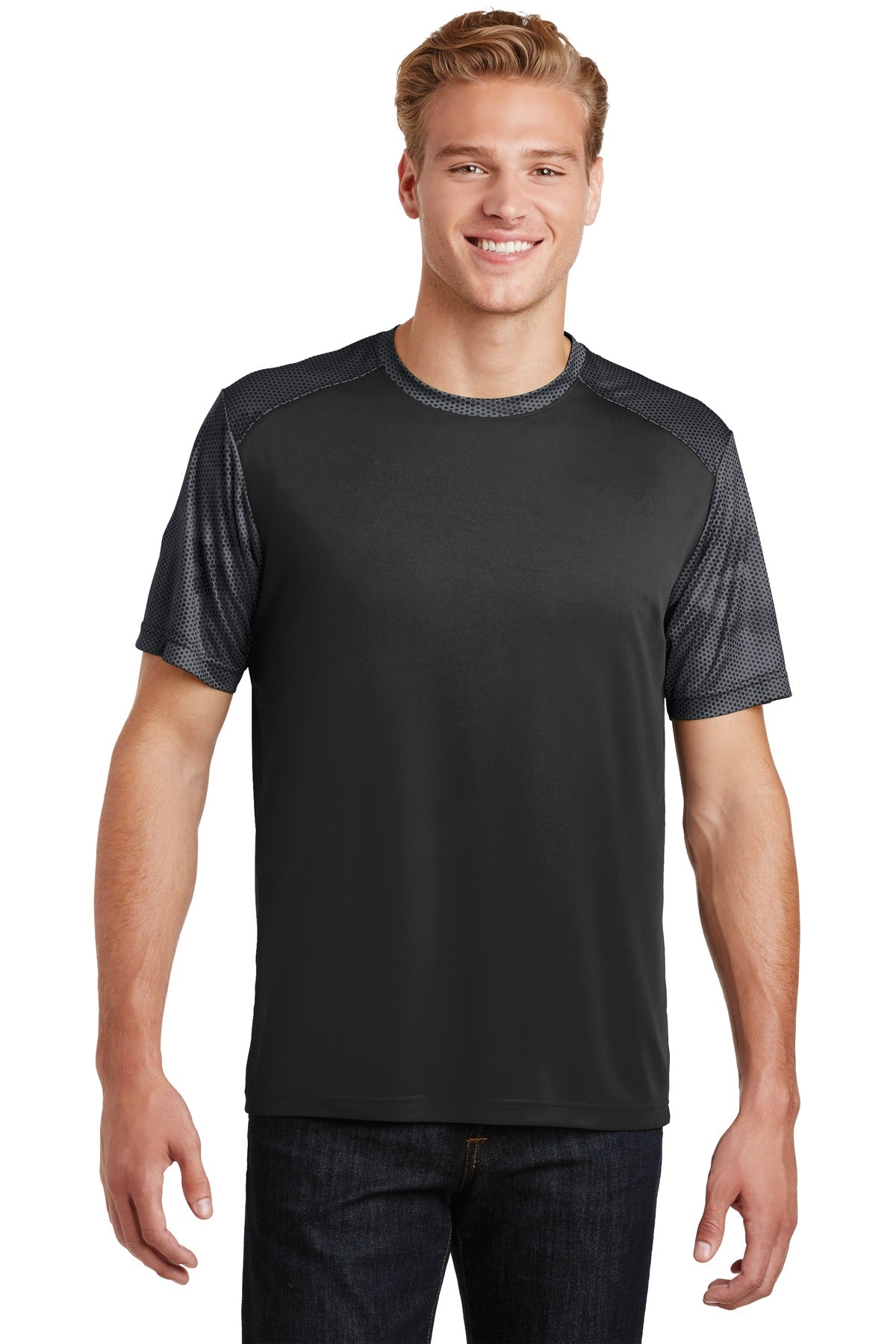 Sport-Tek? CamoHex Colorblock Tee. ST371