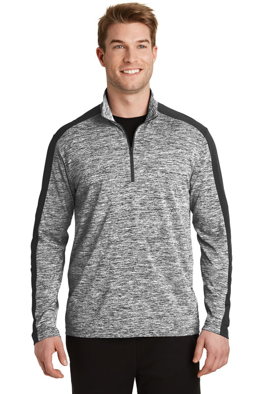 Sport-Tek? PosiCharge? Electric Heather Colorblock 1/4-Zip Pullover. ST397