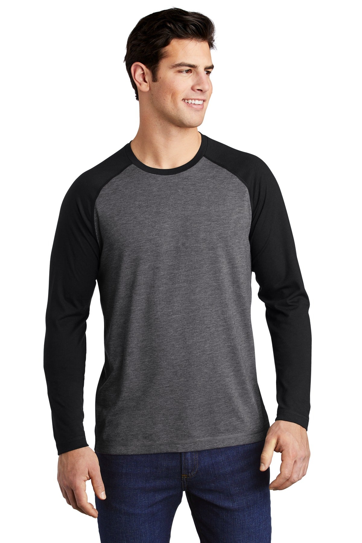 Sport-Tek ? PosiCharge ? Long Sleeve Tri-Blend Wicking Raglan Tee ST400LS