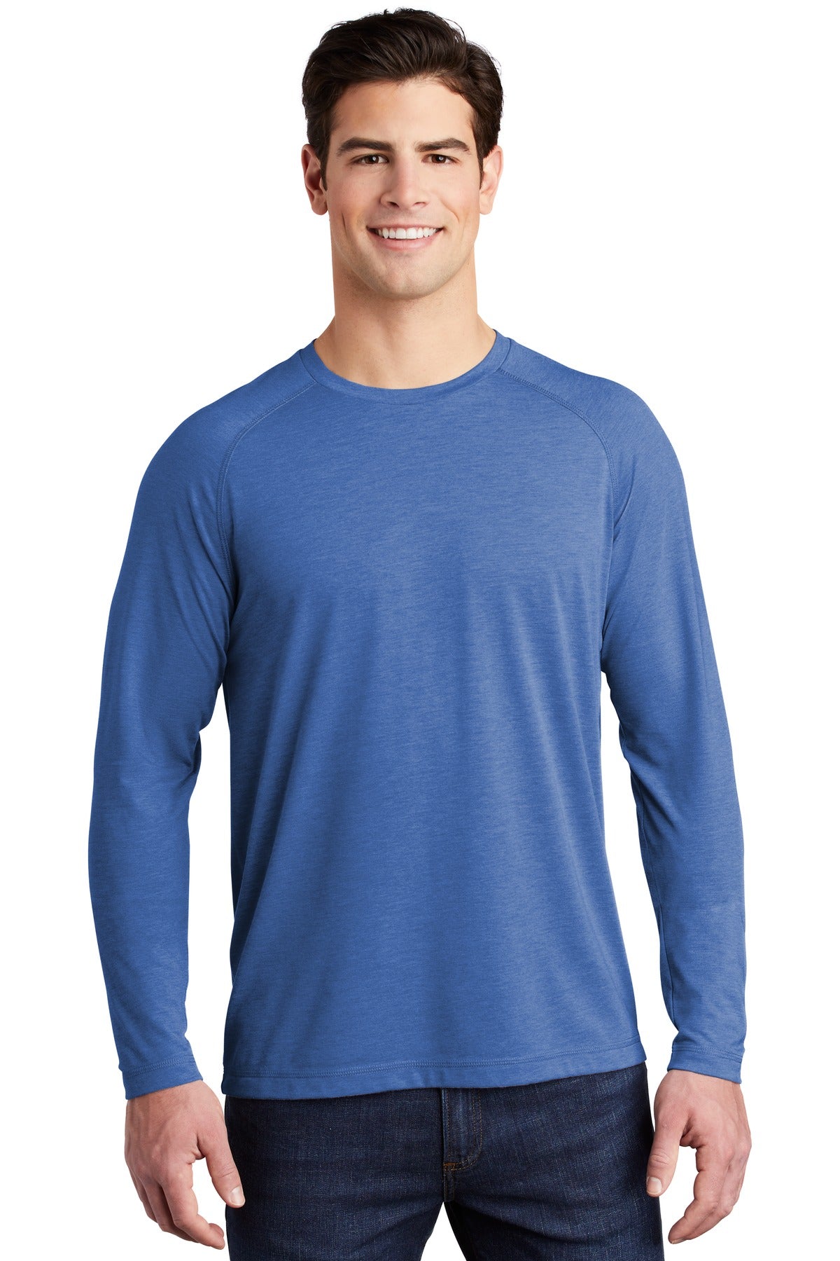 Sport-Tek ? PosiCharge ? Long Sleeve Tri-Blend Wicking Raglan Tee ST400LS