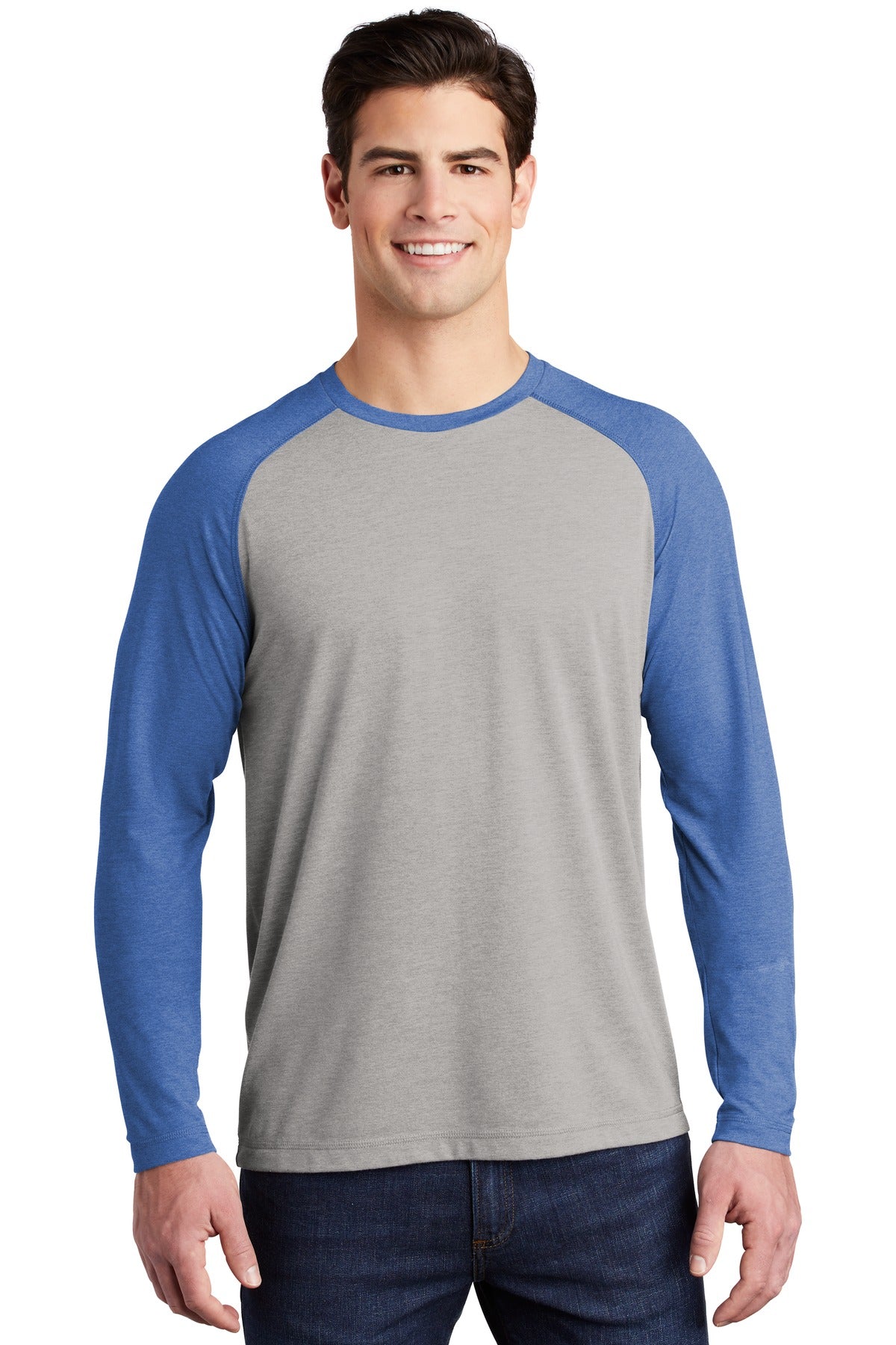 Sport-Tek ? PosiCharge ? Long Sleeve Tri-Blend Wicking Raglan Tee ST400LS