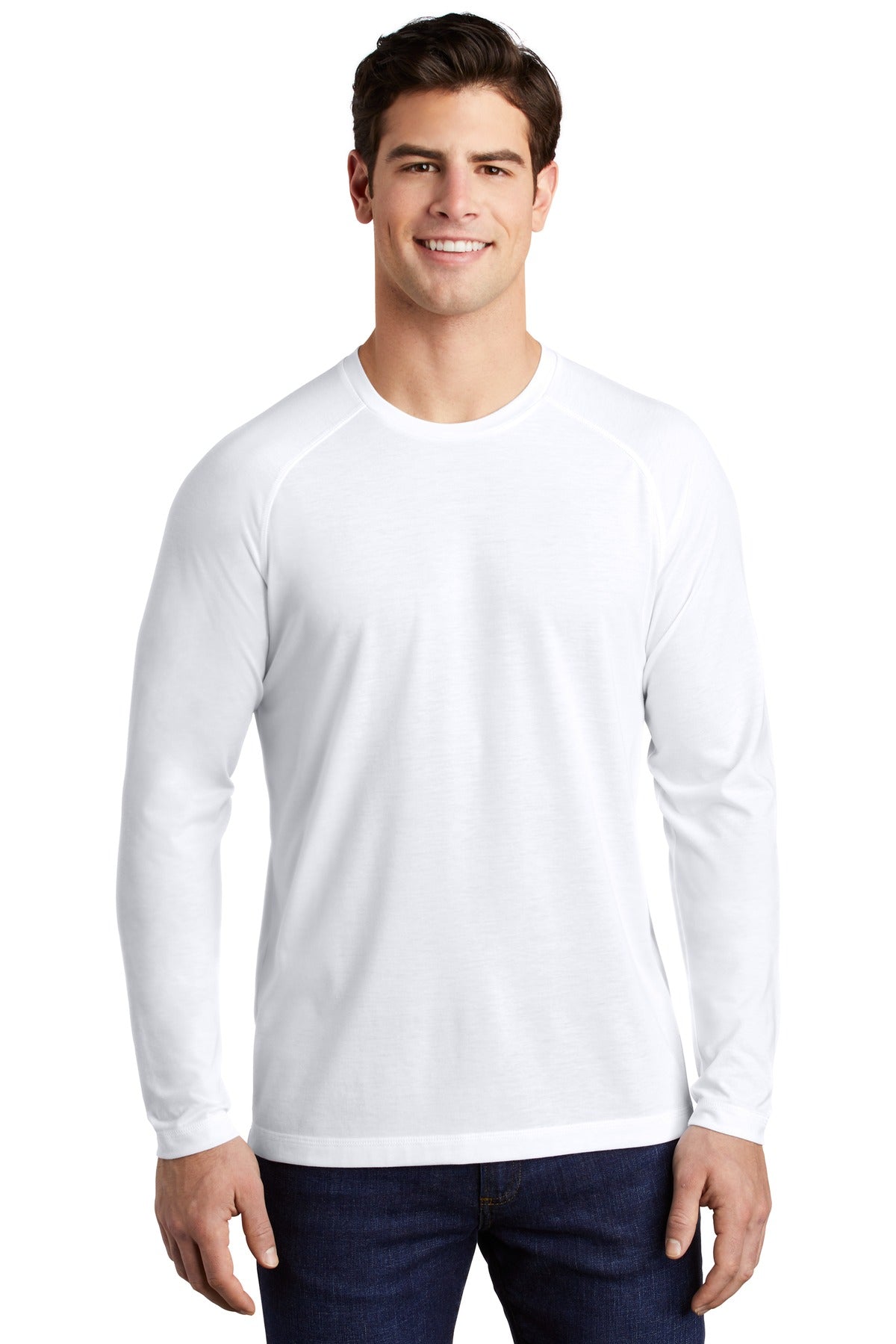 Sport-Tek ? PosiCharge ? Long Sleeve Tri-Blend Wicking Raglan Tee ST400LS