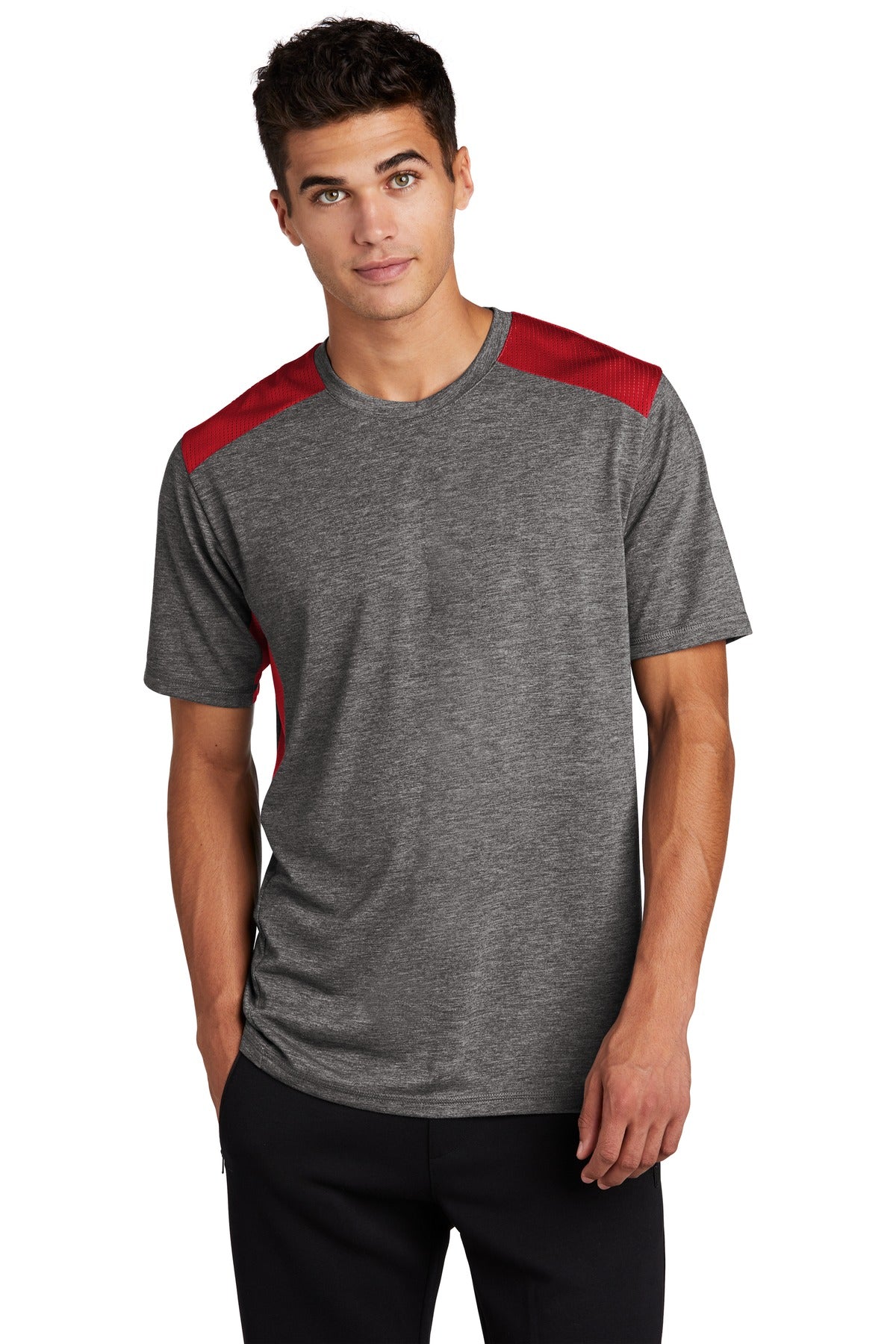 Sport-Tek ? PosiCharge ? Tri-Blend Wicking Draft Tee. ST410