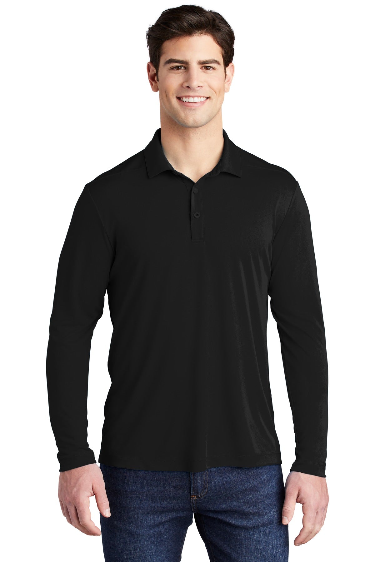 Sport-Tek ?  Posi-UV?  Pro Long Sleeve Polo. ST520LS