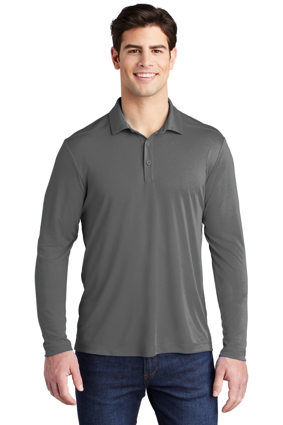 Sport-Tek ?  Posi-UV?  Pro Long Sleeve Polo. ST520LS