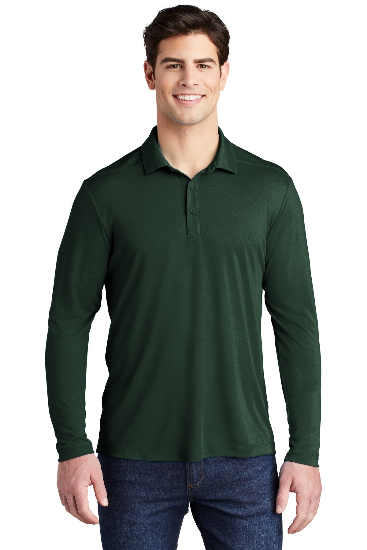 Sport-Tek ?  Posi-UV?  Pro Long Sleeve Polo. ST520LS