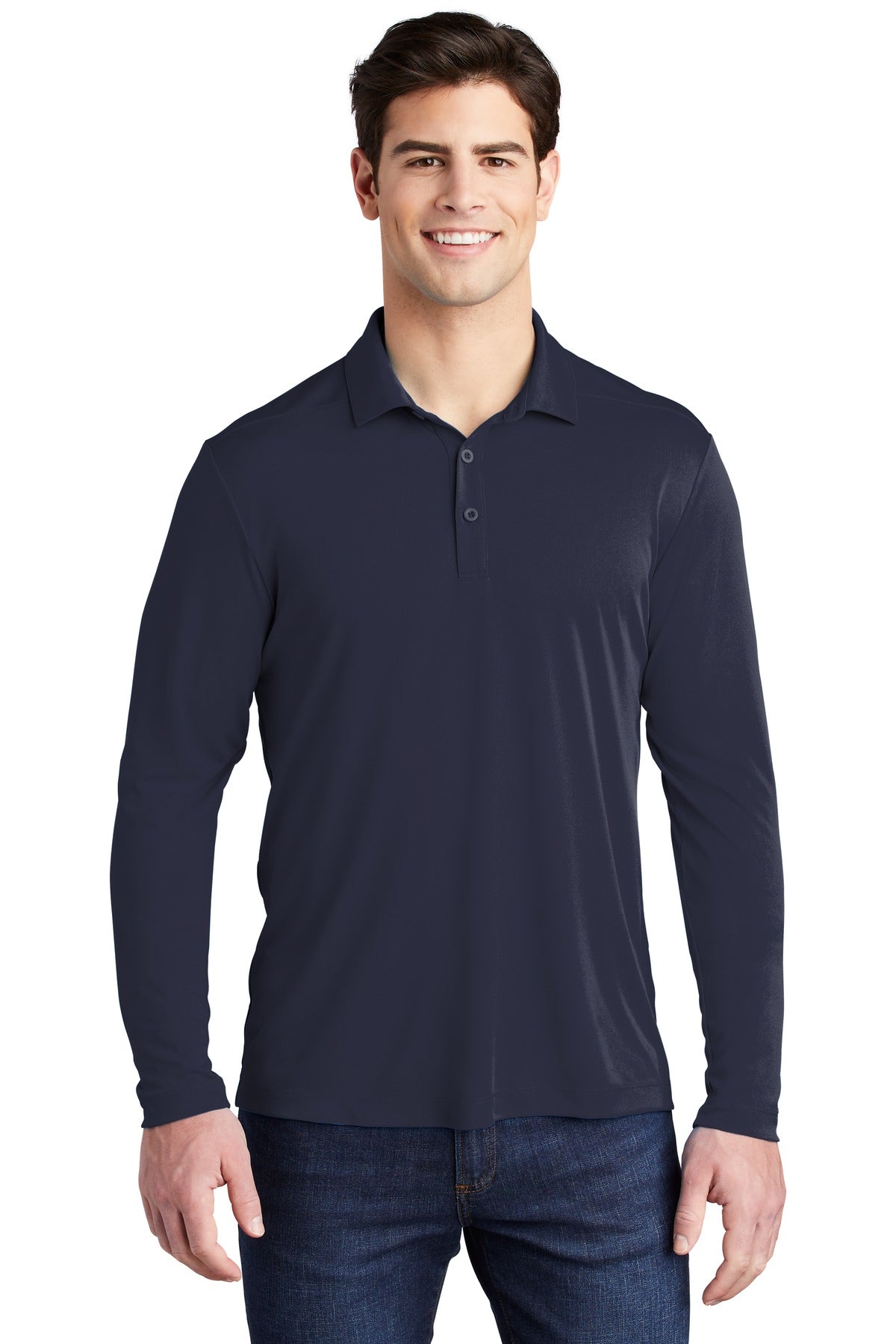 Sport-Tek ?  Posi-UV?  Pro Long Sleeve Polo. ST520LS