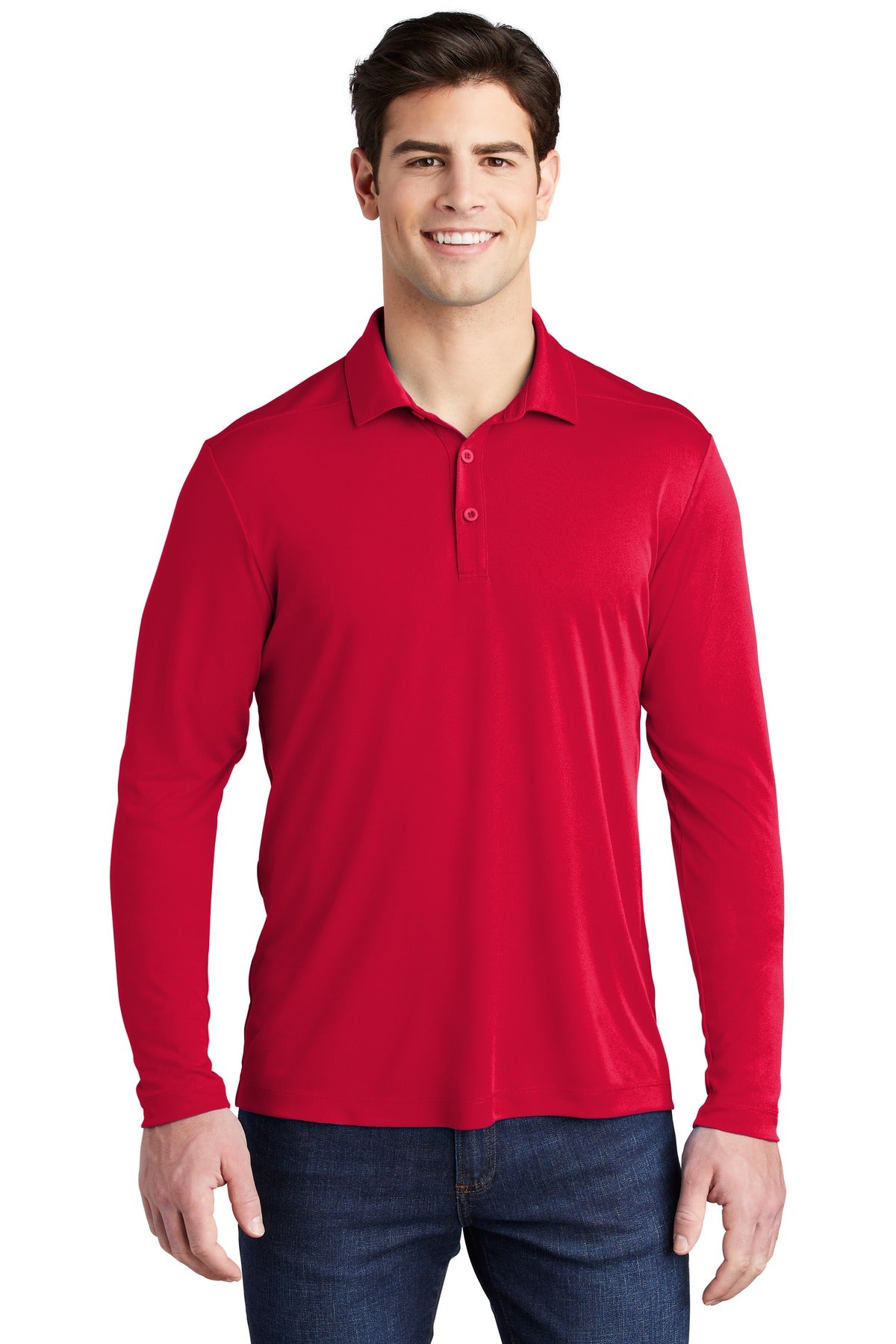 Sport-Tek ?  Posi-UV?  Pro Long Sleeve Polo. ST520LS