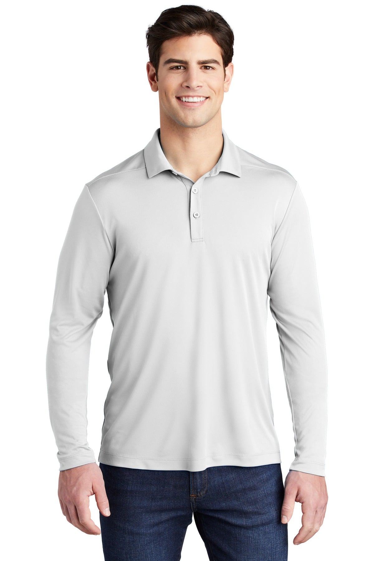 Sport-Tek ?  Posi-UV?  Pro Long Sleeve Polo. ST520LS