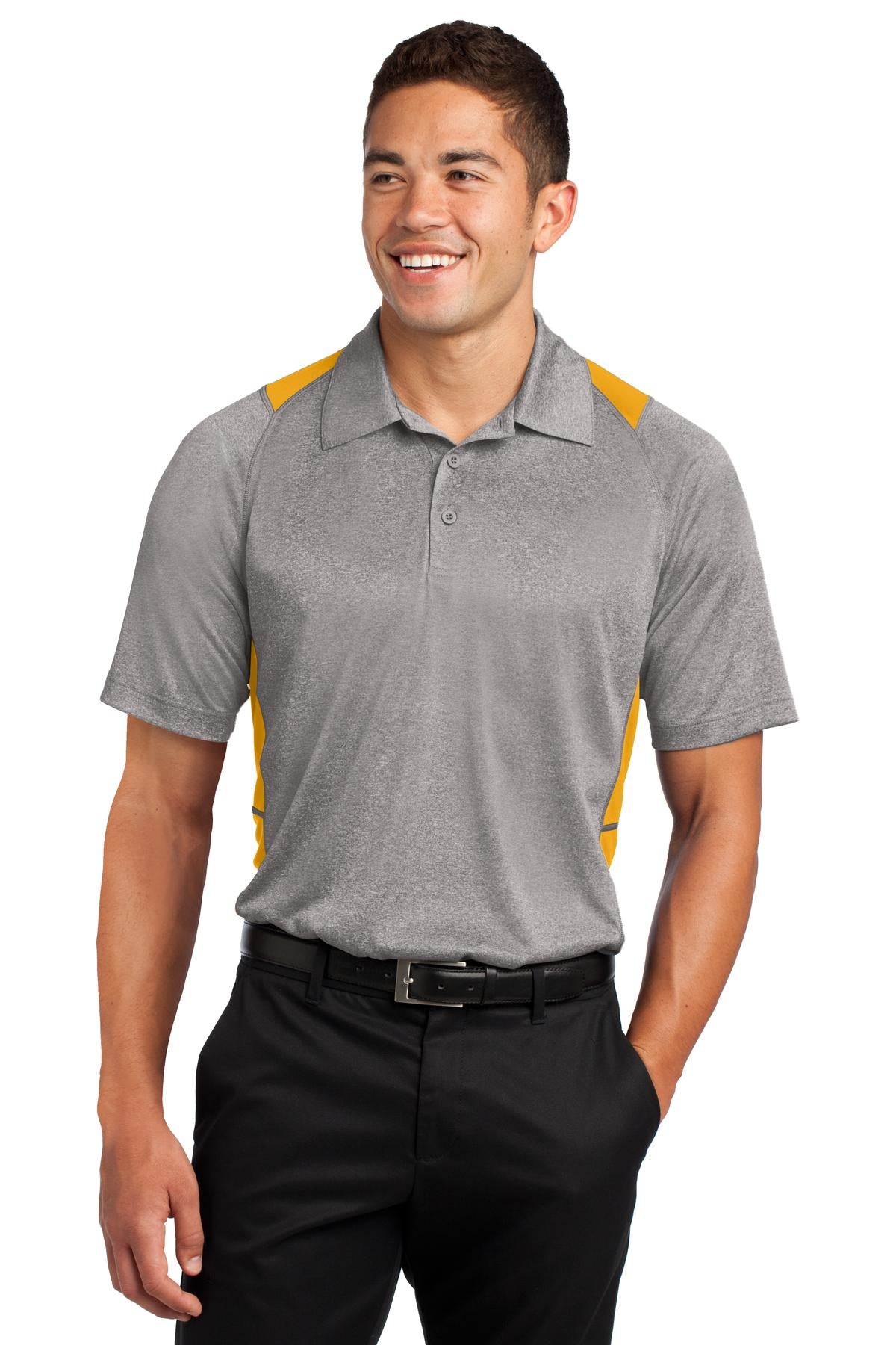 Sport-Tek? Heather Colorblock Contender? Polo. ST665