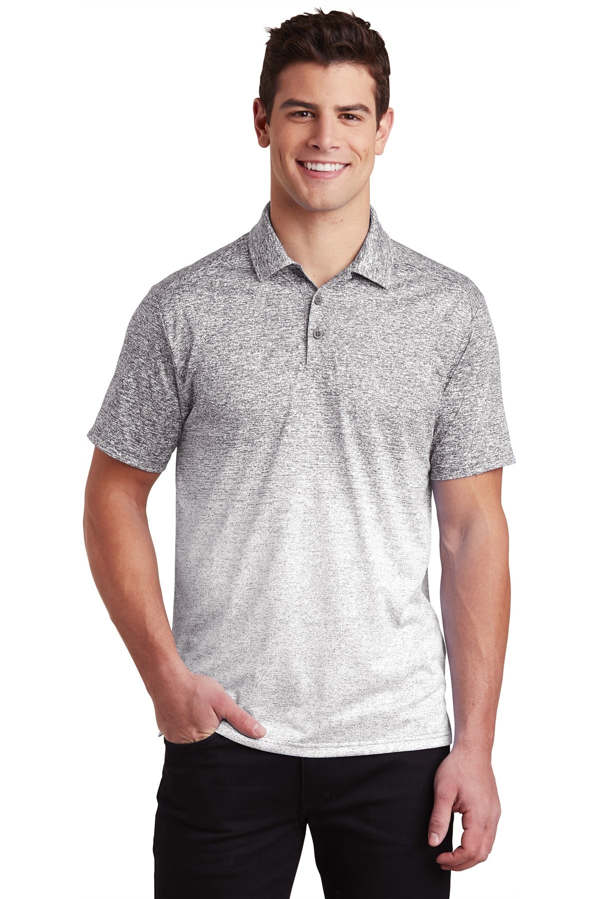 Sport-Tek ? Ombre Heather Polo. ST671