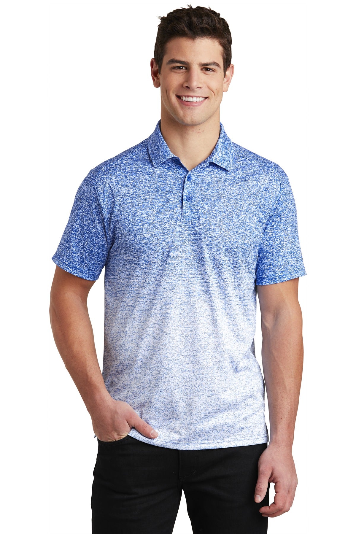 Sport-Tek ? Ombre Heather Polo. ST671