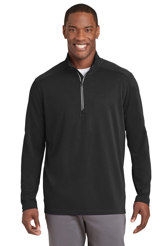 Sport-Tek? Sport-Wick? Textured 1/4-Zip Pullover.  ST860