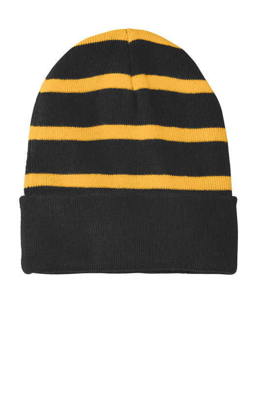 Sport-Tek? Striped Beanie with Solid Band. STC31