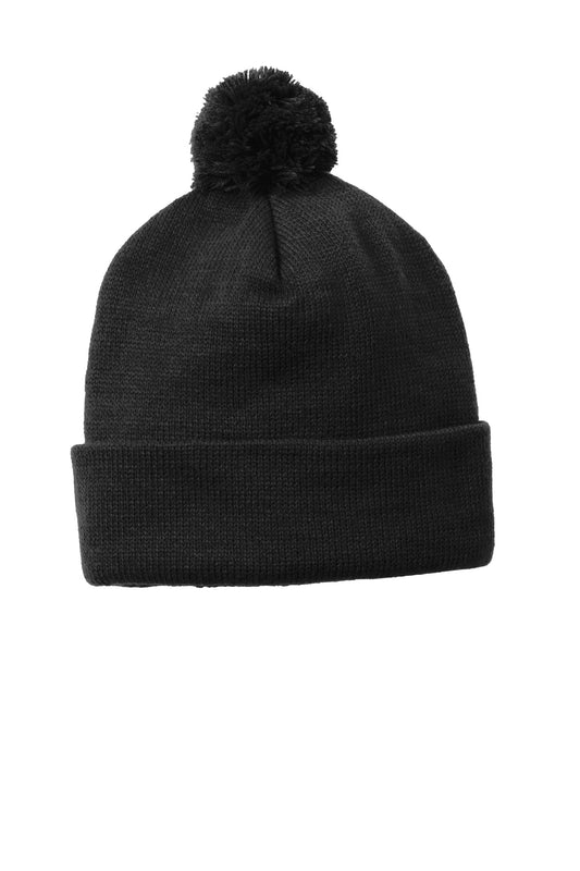 Sport-Tek ? Solid Pom Pom Beanie. STC37