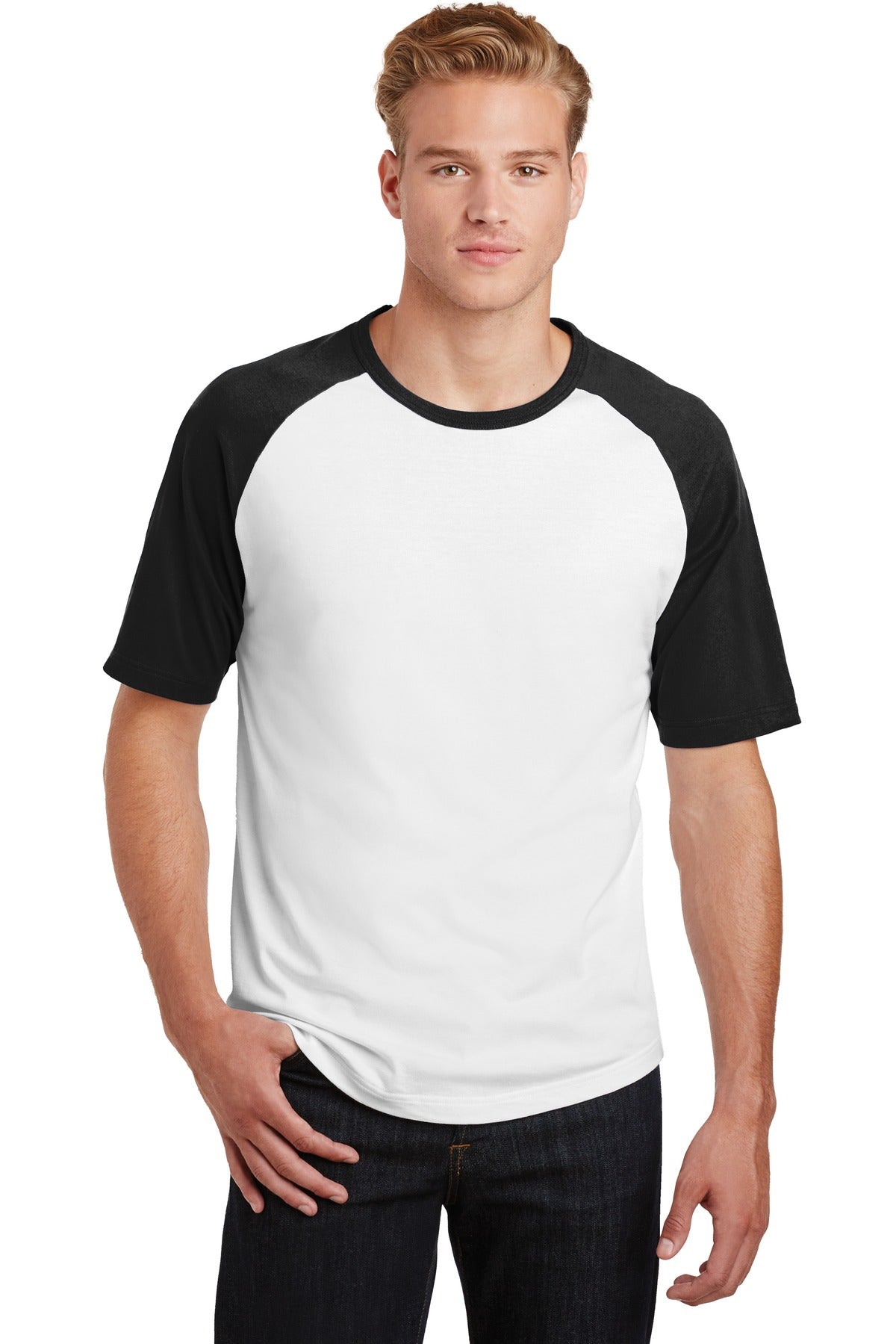 Sport-Tek? Short Sleeve Colorblock Raglan Jersey. T201