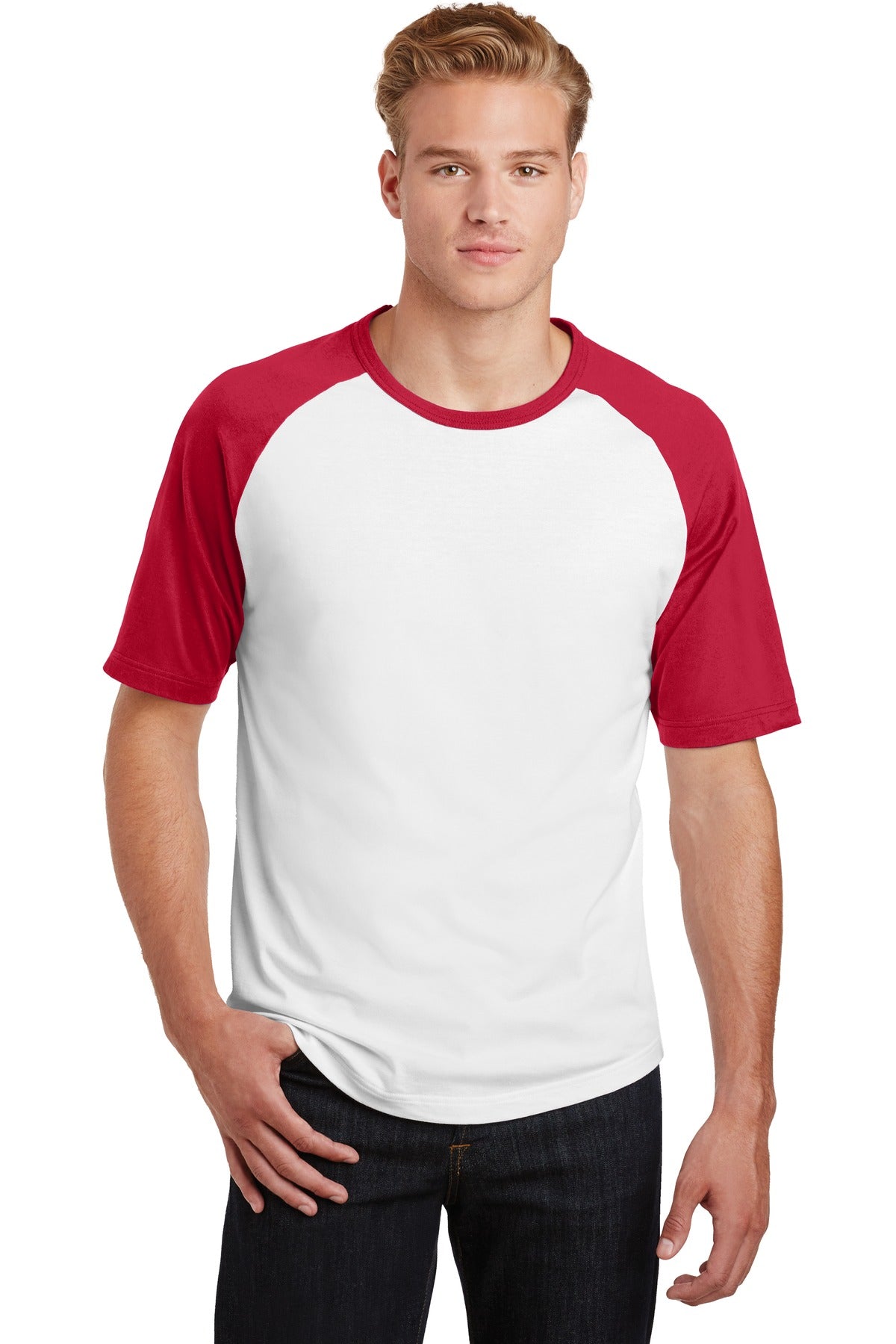 Sport-Tek? Short Sleeve Colorblock Raglan Jersey. T201