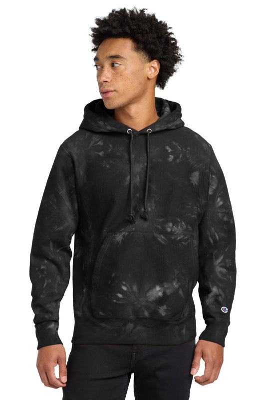 Champion ? Reverse Weave ? Scrunch-Dye Tie-Dye Hooded Sweatshirt. TDS101