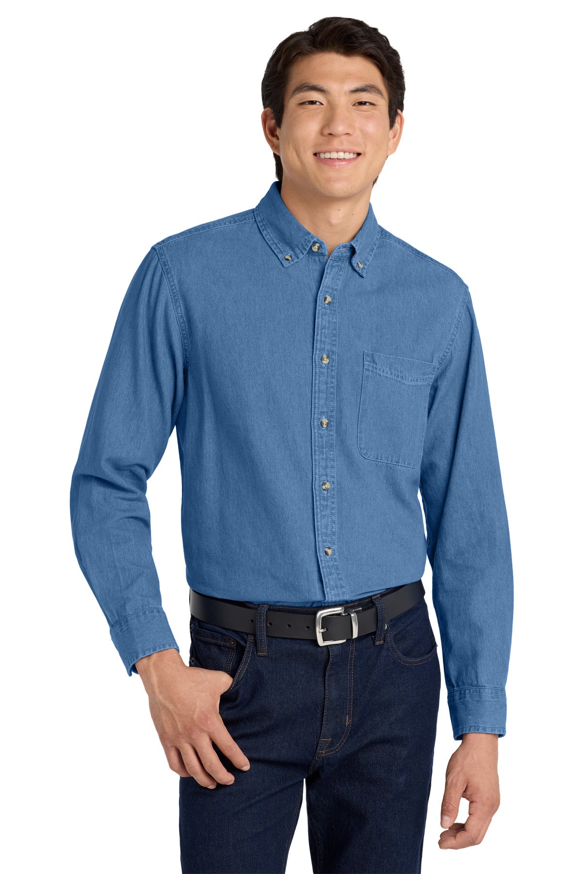 Port Authority? Tall Long Sleeve Denim Shirt. TLS600