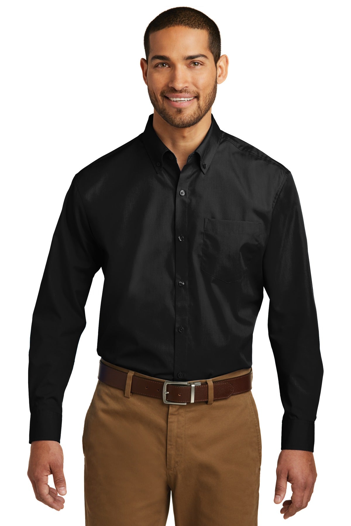 Port Authority? Tall Long Sleeve Carefree Poplin Shirt. TW100