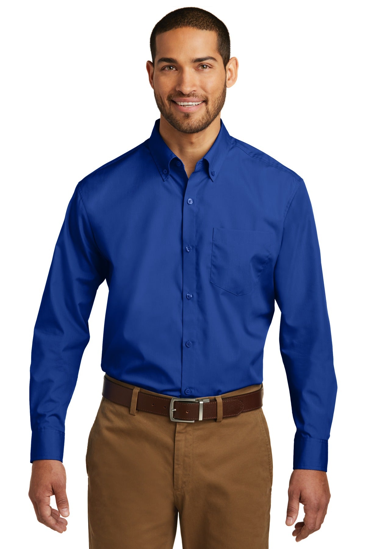 Port Authority? Tall Long Sleeve Carefree Poplin Shirt. TW100