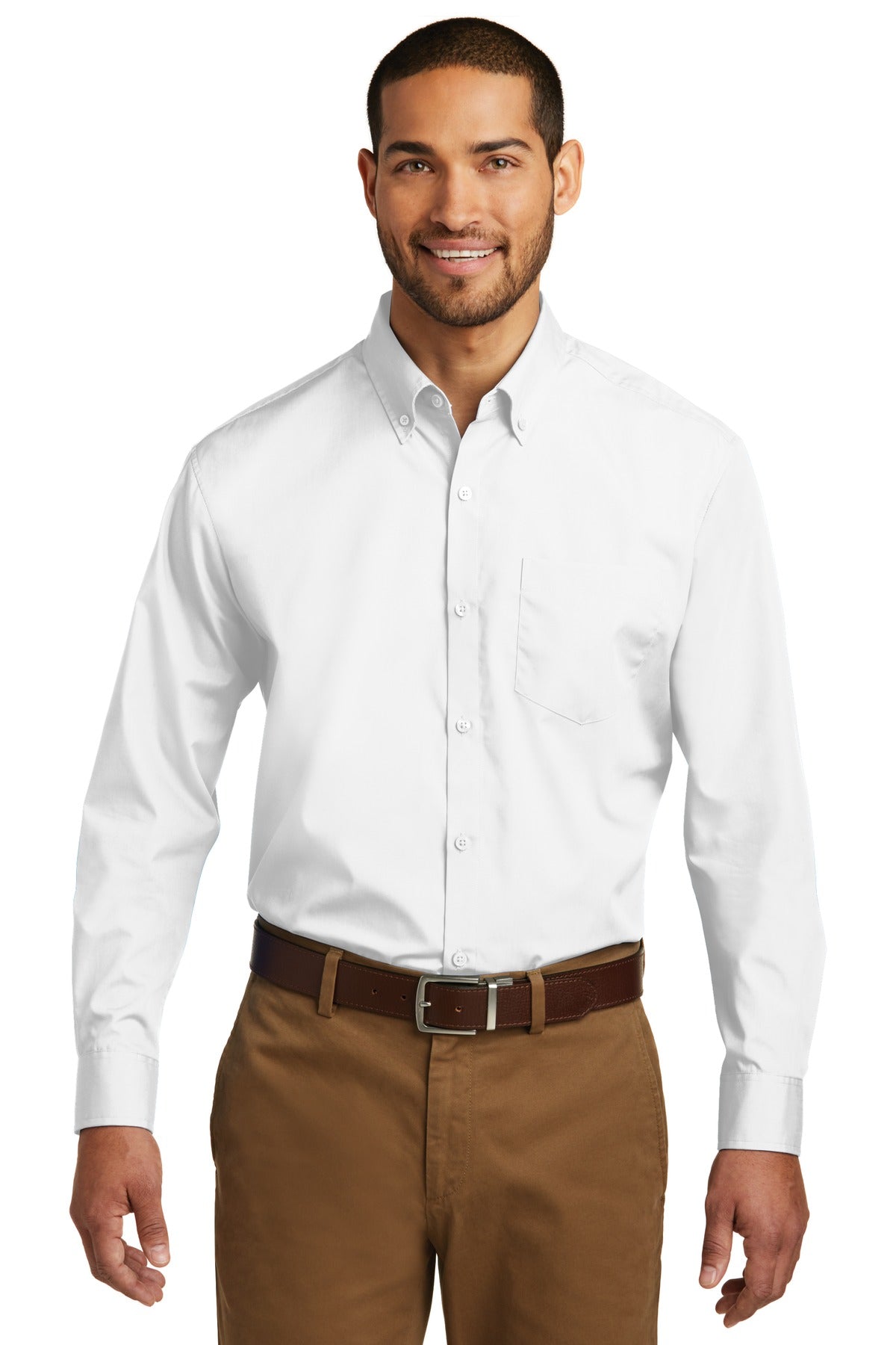 Port Authority? Tall Long Sleeve Carefree Poplin Shirt. TW100