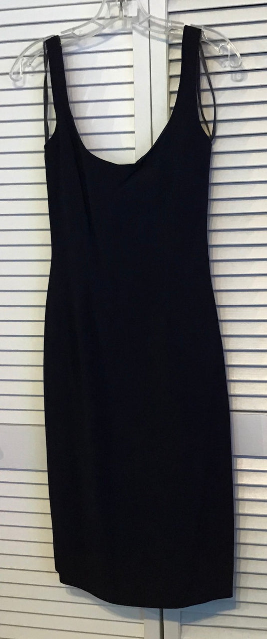 Victor Costa Women Dress Crepe/Acetate Navy Sleeveless Size 4