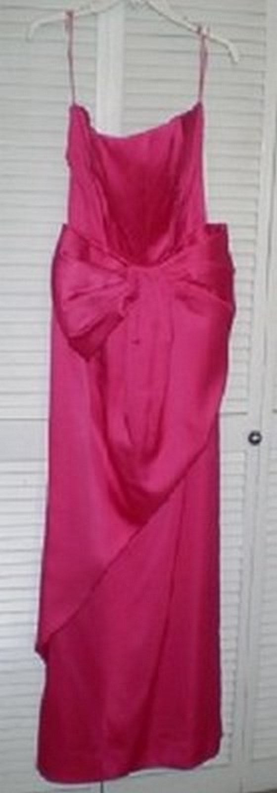 Victor Costa Women Dress Satin Red Wrapped Large Bow Size 12