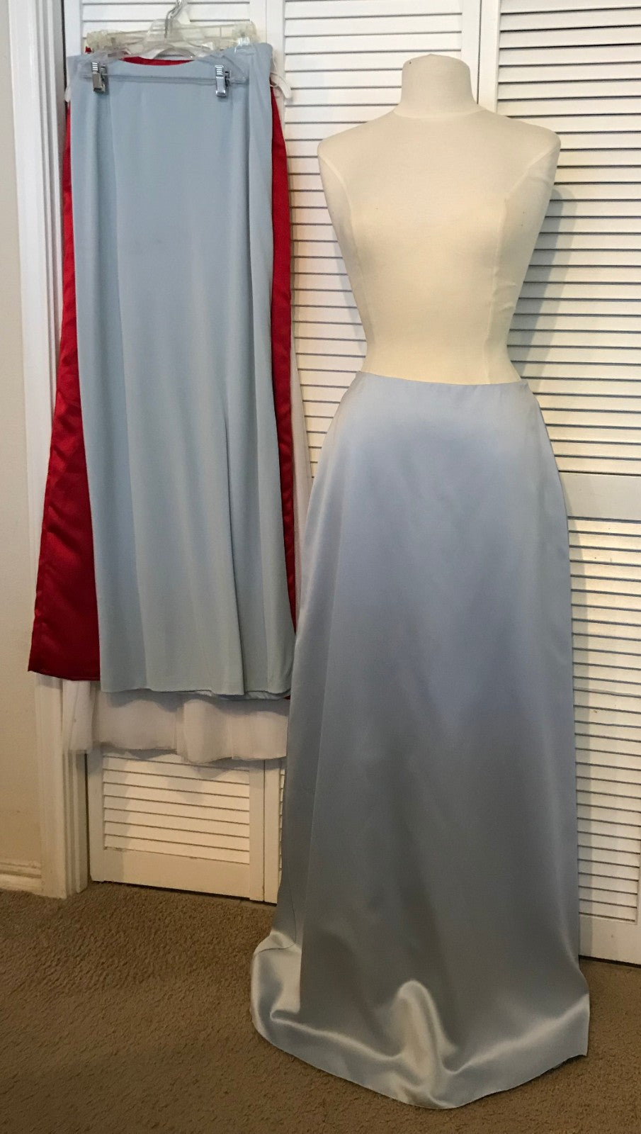 Watters & Watters Women Skirt Satin Blue Size 8