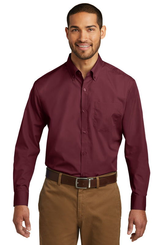 Port Authority? Long Sleeve Carefree Poplin Shirt. W100