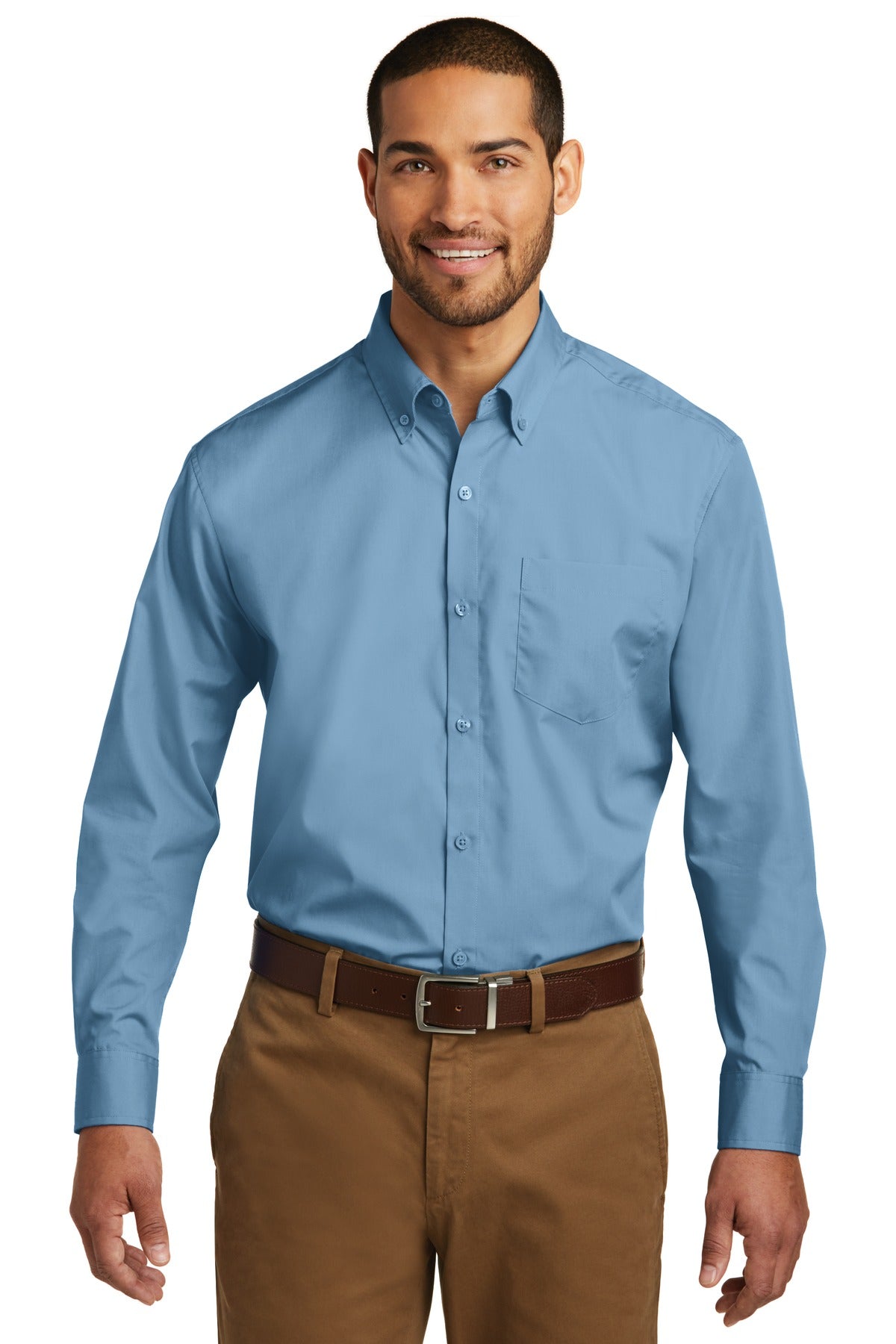 Port Authority? Long Sleeve Carefree Poplin Shirt. W100