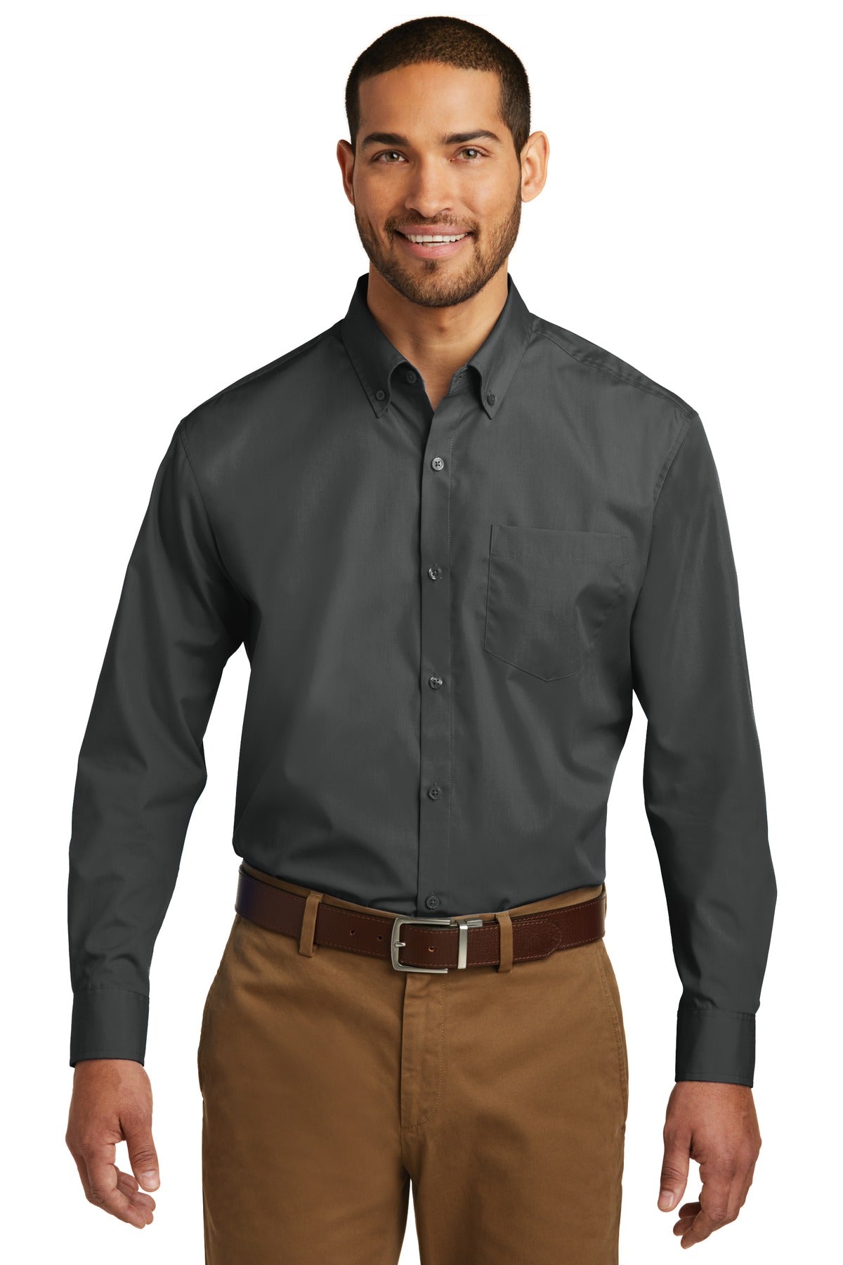 Port Authority? Long Sleeve Carefree Poplin Shirt. W100