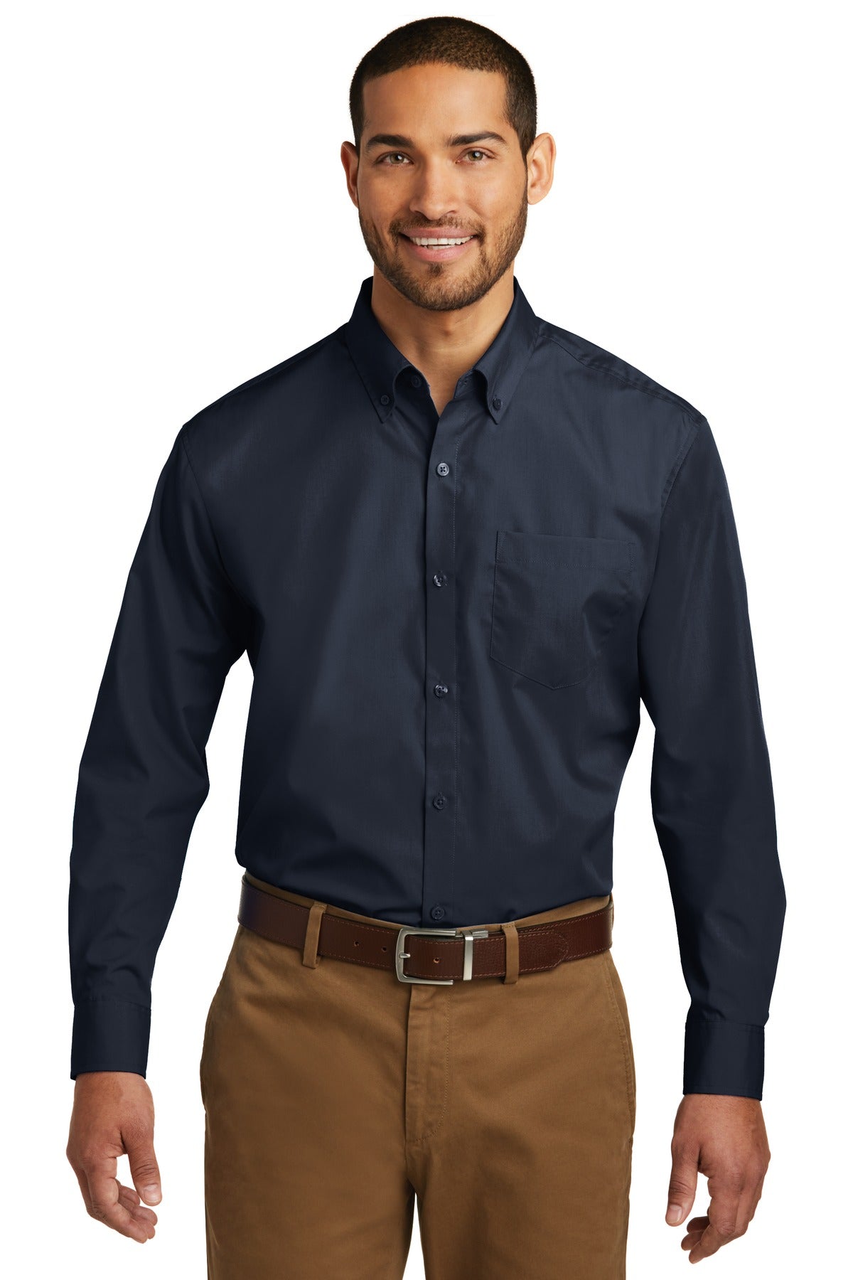 Port Authority? Long Sleeve Carefree Poplin Shirt. W100