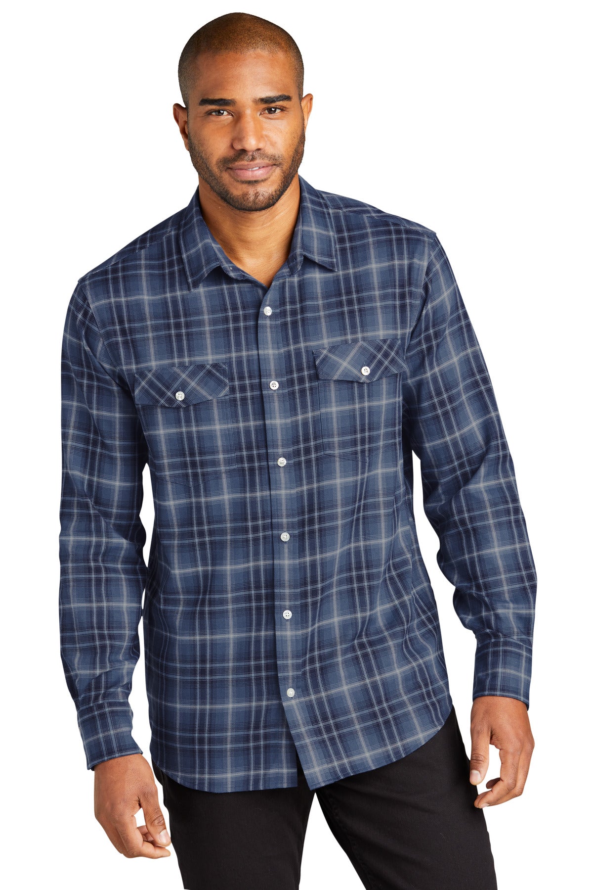 Port Authority? Long Sleeve Ombre Plaid Shirt W672