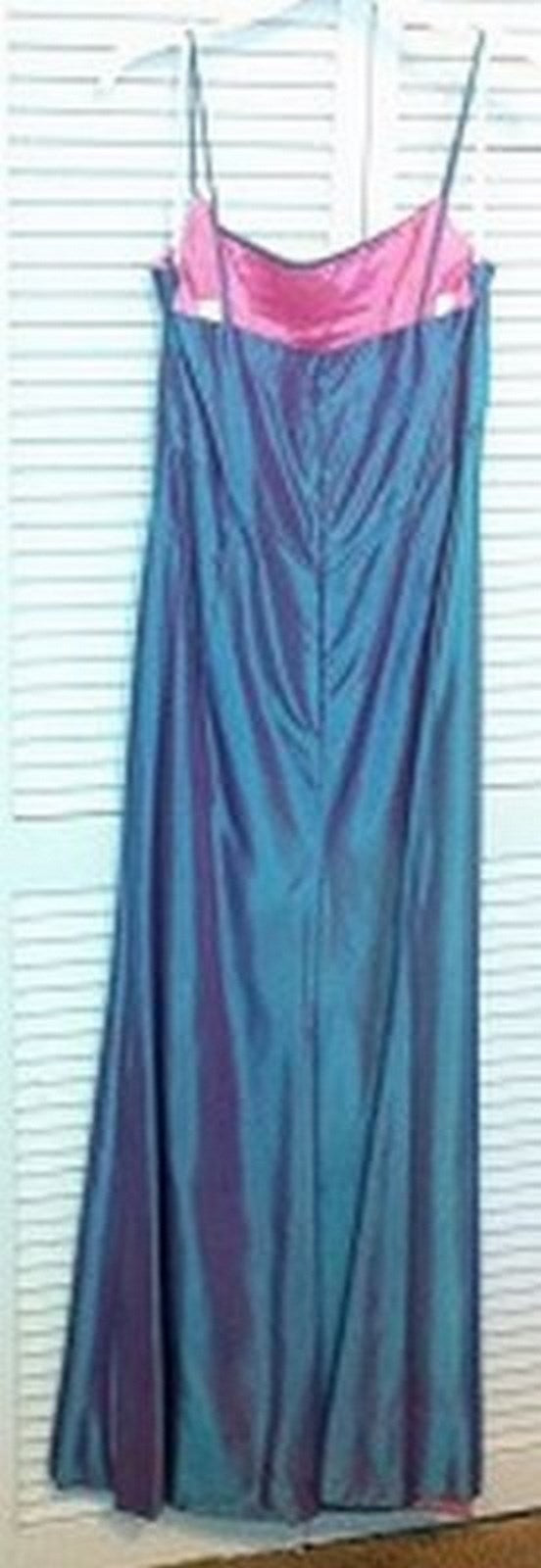 Watters & Watters Women Dress Chiffon Teal Lined Pink Size 8