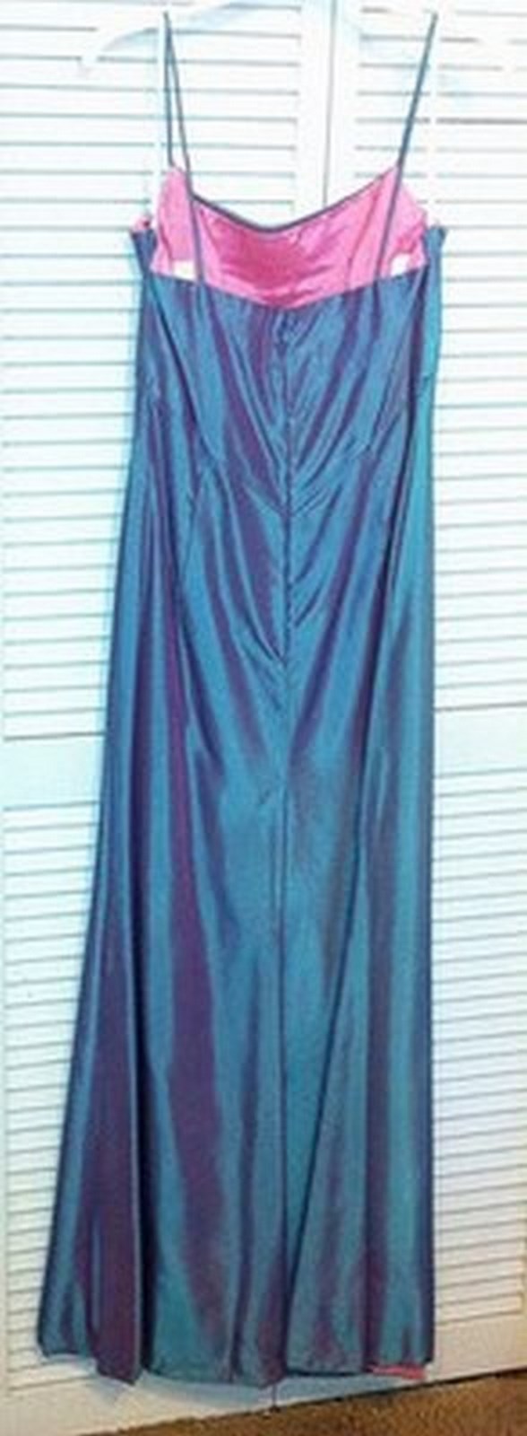 Watters & Watters Women Dress Taffeta Blue Lined Pink Size 6